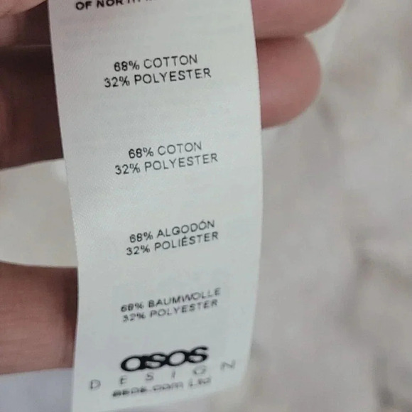 Asos Design Beige Oversized Sweatshirt Dress US 10 pullover   20CT - Picture 5 of 7